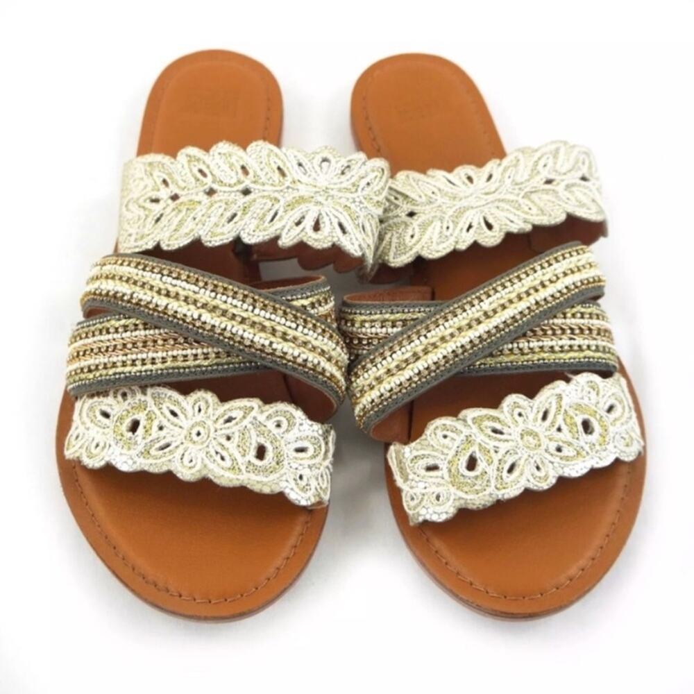 Anthropologie Jasper & Jeera Floretta Sandals 9/9.5